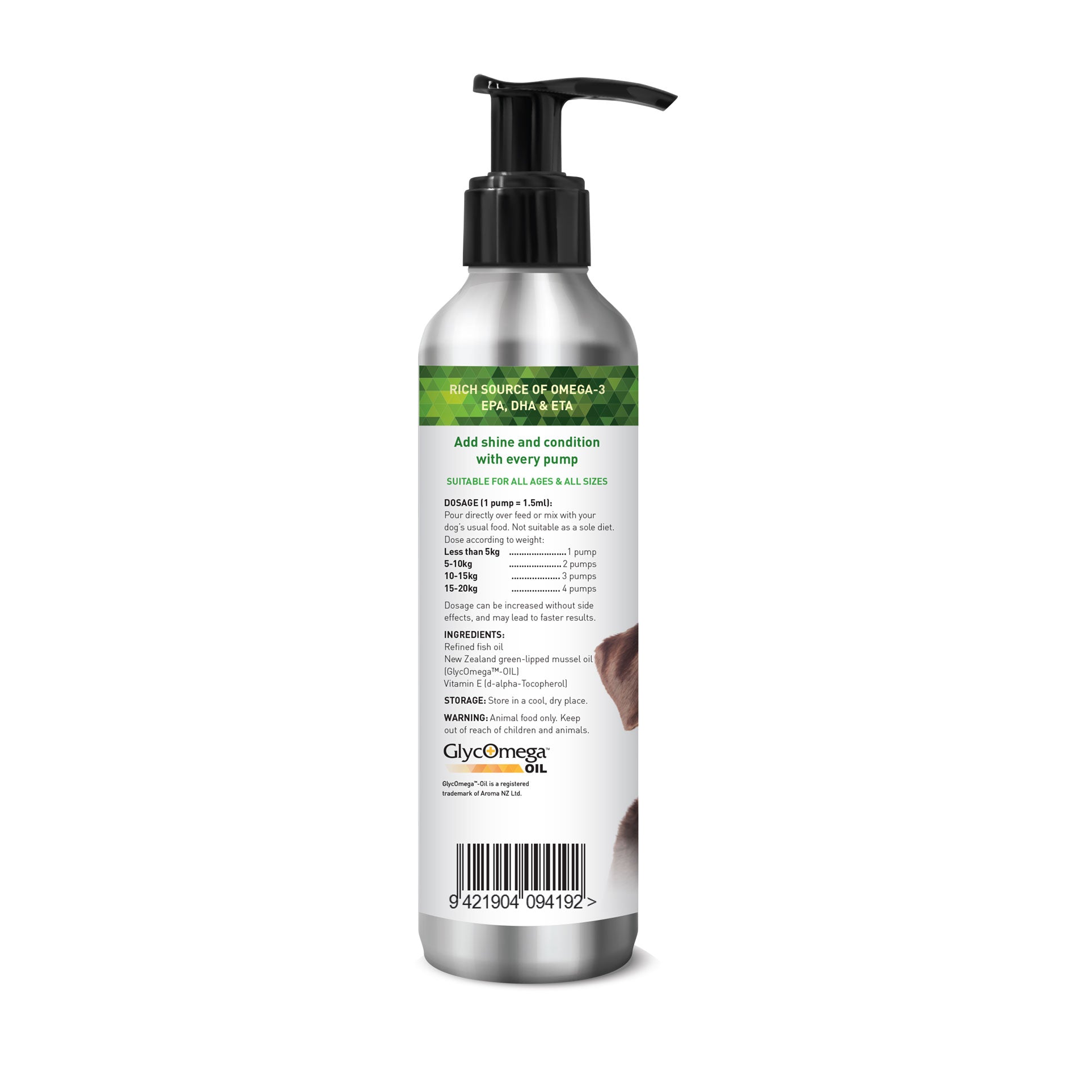 Nutreats Skin, Coat and Mobility oil for dogs - supplement for healthy skin, coat and supporting mobility in dogs. 100% natural nutritional supplement. Supporting healthy joints and mobility in dogs. Supports healthy heart and brain function. Promotes naturally healthy shiny coat. 100% natural grain free supplement for dogs.