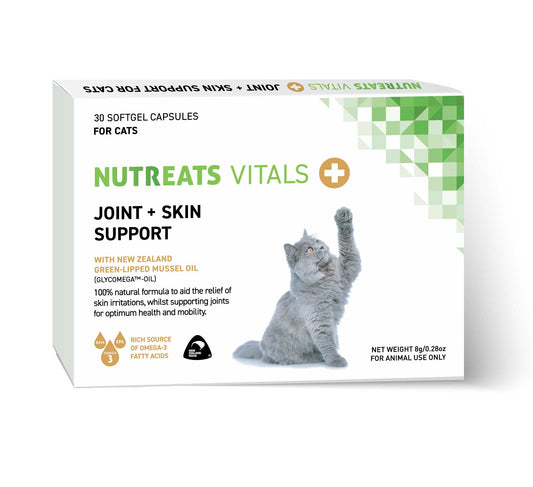 Green Lipped Mussel oil for cats supporting healthy skin and joints.