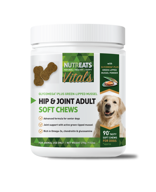 Joint and Mobility supplement for dogs supporting joint mobility with natural omega 3, Glucosamine | Nutreats NZ