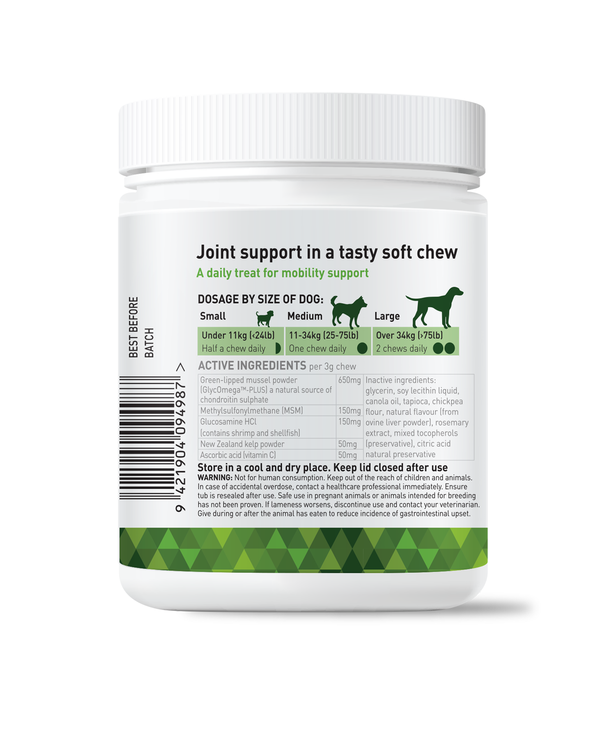 Best Joint and Mobility supplement for dogs supporting joint mobility with natural omega 3, Glucosamine | Nutreats NZ