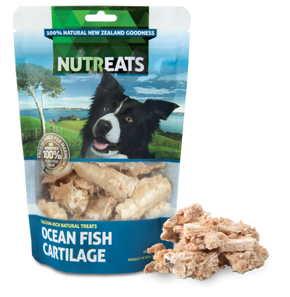 Freeze-dried 100% New Zealand Fish Cartilage natural training treat – rich in glucosamine and chondroitin supporting strong teeth and bones